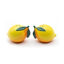 Lemon Salt and Pepper Shakers, Citrus Lemon Seasoning Dispensers, Lemon Shaped Salt Pepper Set